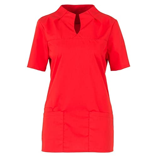 beb Damen Kasack Medizin & Pflege Schlupfkasak Kurzarm Rot 49% Baumwolle 48% Polyester 3% Elastolefin Größe L von beb