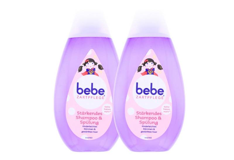 bebe Haarshampoo 2 x bebe Zartpflege Stärkendes Shampoo & Spülung je 300ml Kinderleicht von bebe