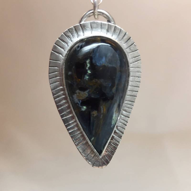 Blaue Pietersite Sterling Silberkette Blaue Pietersite Sterling Silberkette von bebrio