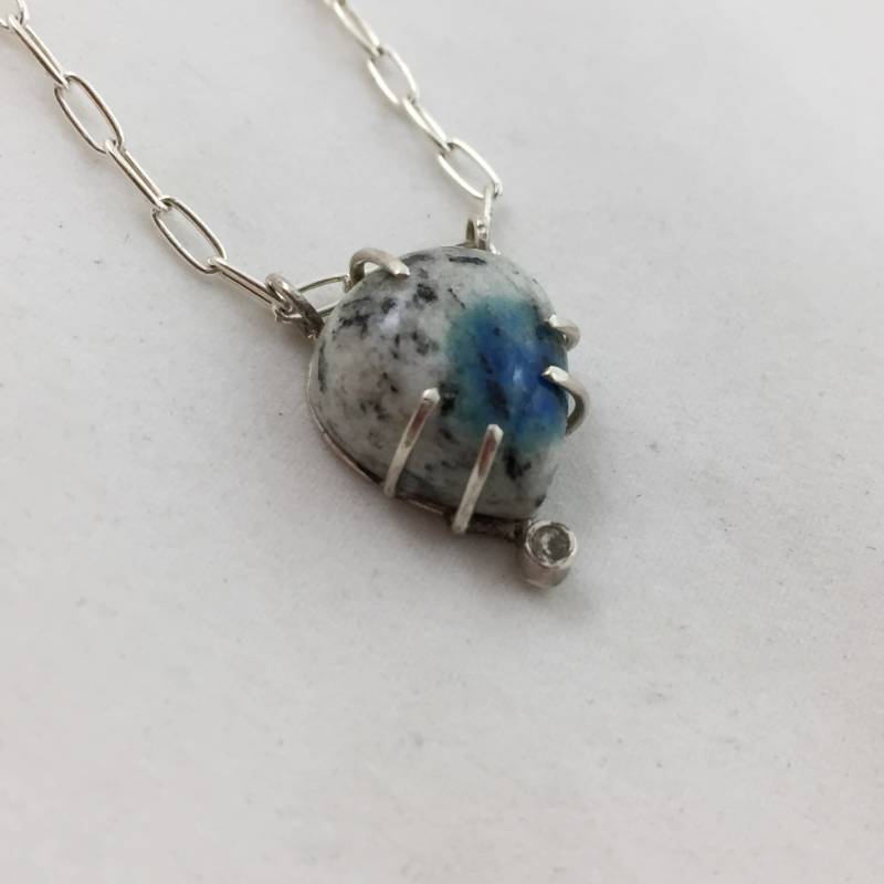K2 Stein Und Topaz Sterling Silber Halskette K2 Stein Und Topaz Sterling Silber Halskette von bebrio