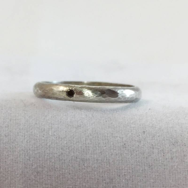 Schwarzer Diamant Sterling Silber Versprechen Ring, Verlobungsring, Stapelring, Hochzeitsband Schwarzer Diamant Sterling Silber Versprechen Ring, Verlobungsring, Stapelring, Hochzeitsband von bebrio