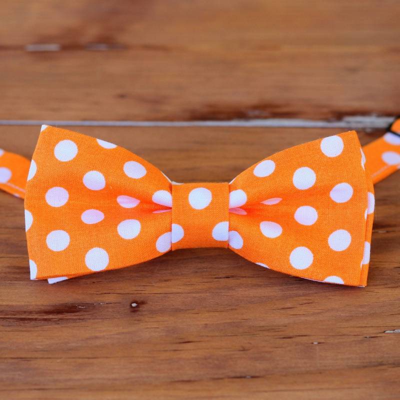 Herren Fliege - Orange Hochzeit Polka Dot Für Hochzeiten Trauzeugen Bräutigam Krawatte Herren Fliege - Orange Hochzeit Polka Dot Für Hochzeiten Trauzeugen Bräutigam Krawatte von becauseimme