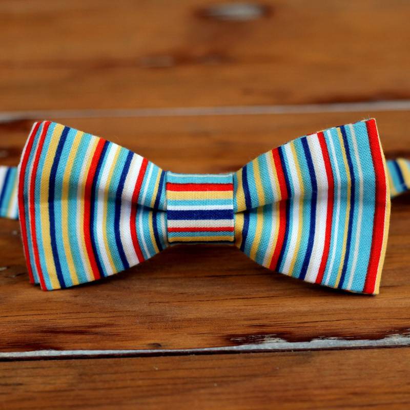 Herren Fliege - Schmale Gestreifte Aus Baumwolle Für Und Teen, Fertig Gebunden Größenverstellbar Maritime | Streifen Geschenk Herren Fliege - Schmale Gestreifte Aus Baumwolle Für Und Teen, Fertig Gebunden Größenverstellbar Maritime | Streifen Geschenk von becauseimme