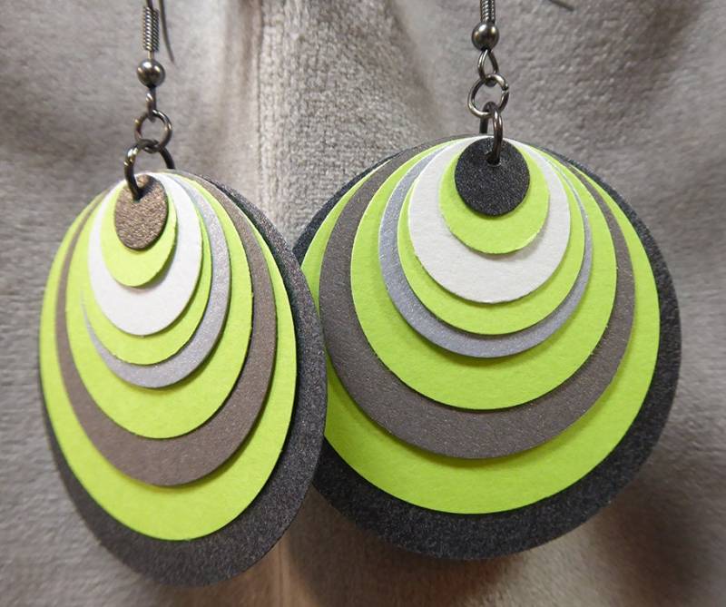 Große Grüne Papier Ohrringe Von Beccasblend von beccasblend