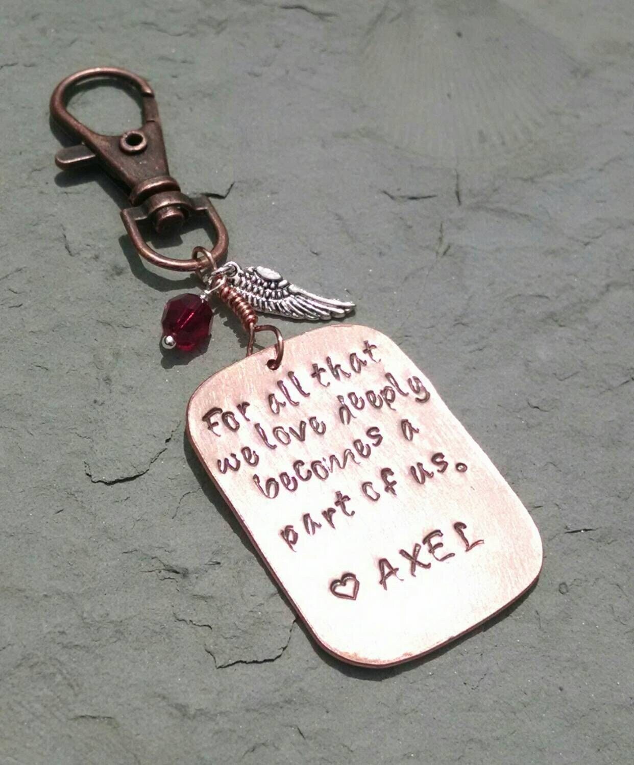 Memorial Schlüsselanhänger Andenken Geschenk Für Den Verlust Eines Geliebten Menschen Memorial Schlüsselanhänger Andenken Geschenk Für Den Verlust Eines Geliebten Menschen von beccasblues