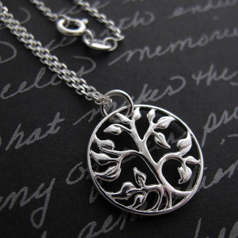 Baum Des Lebens - Sterling Silber Charme Halskette Baum Des Lebens - Sterling Silber Charme Halskette von becial