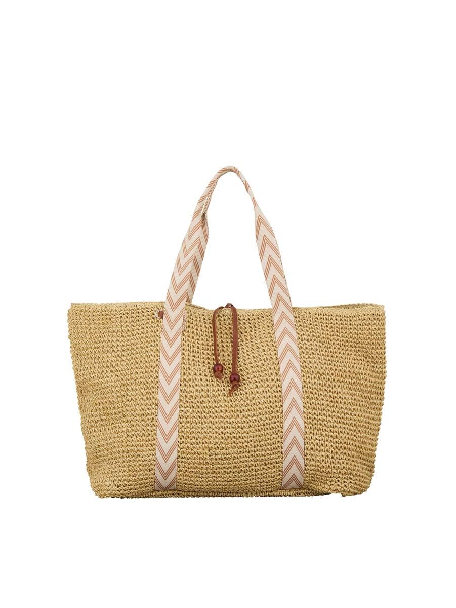 beck söndergaard - Pheobe-Tasche aus Papierstroh braun - Gr. - OS von beck söndergaard