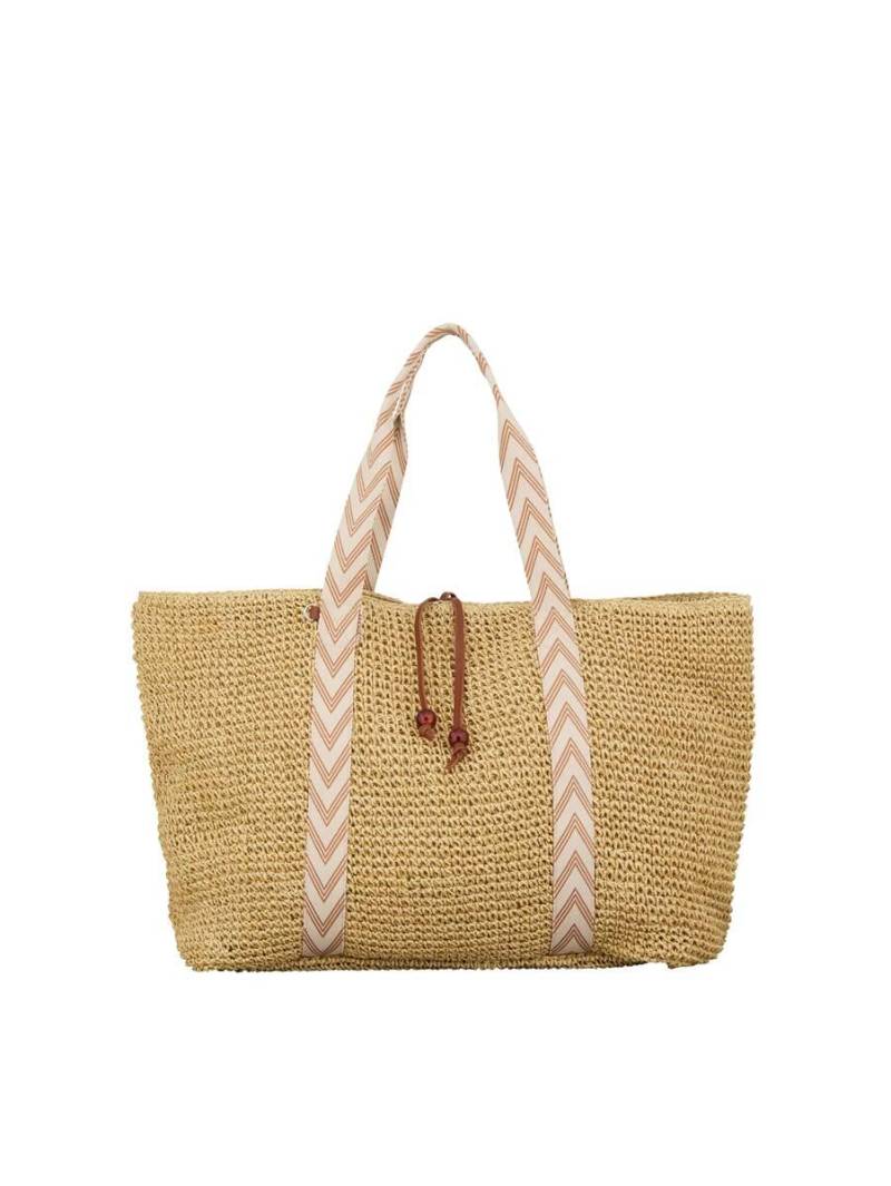 beck söndergaard - Pheobe-Tasche aus Papierstroh braun - Gr. - OS von beck söndergaard