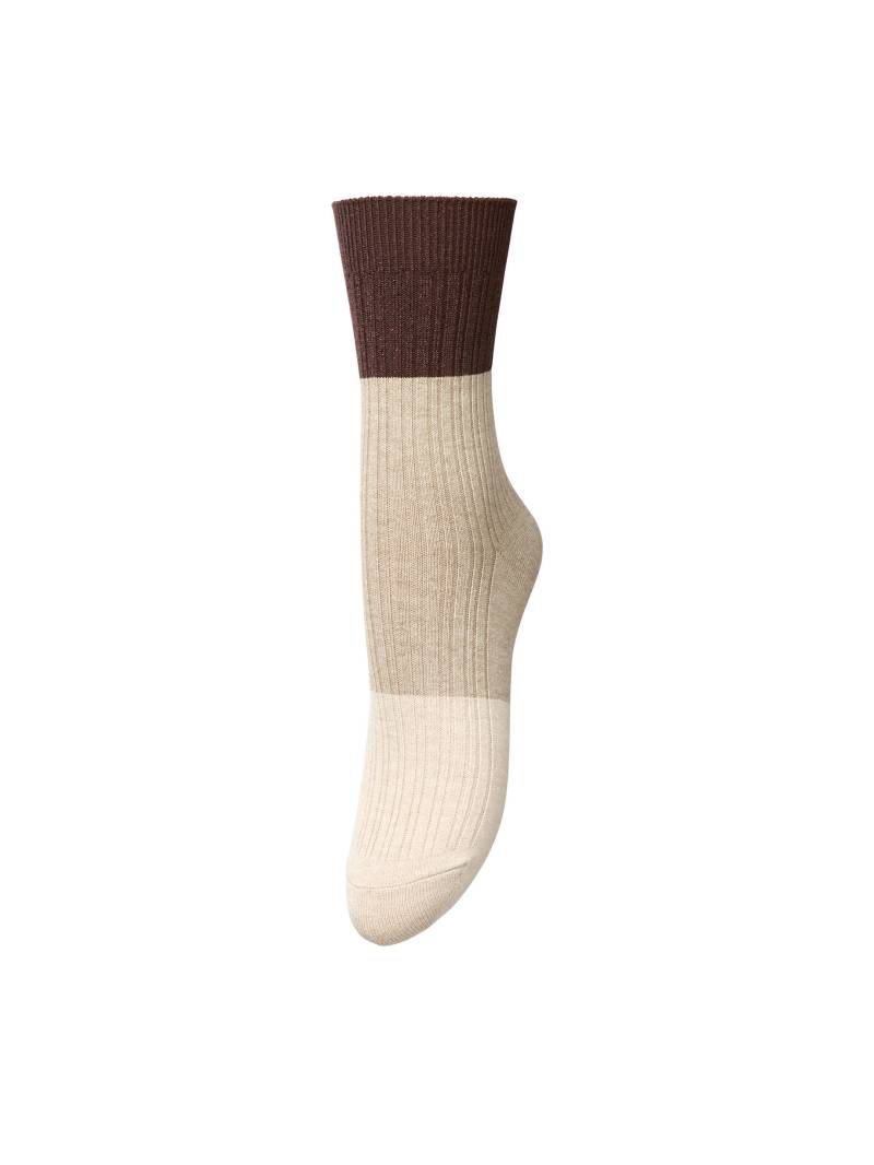 beck söndergaard - Socken - Colourblock beige/braun von beck söndergaard