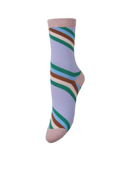 beck söndergaard - Socken - Oblique Striped sock lila/grün von beck söndergaard