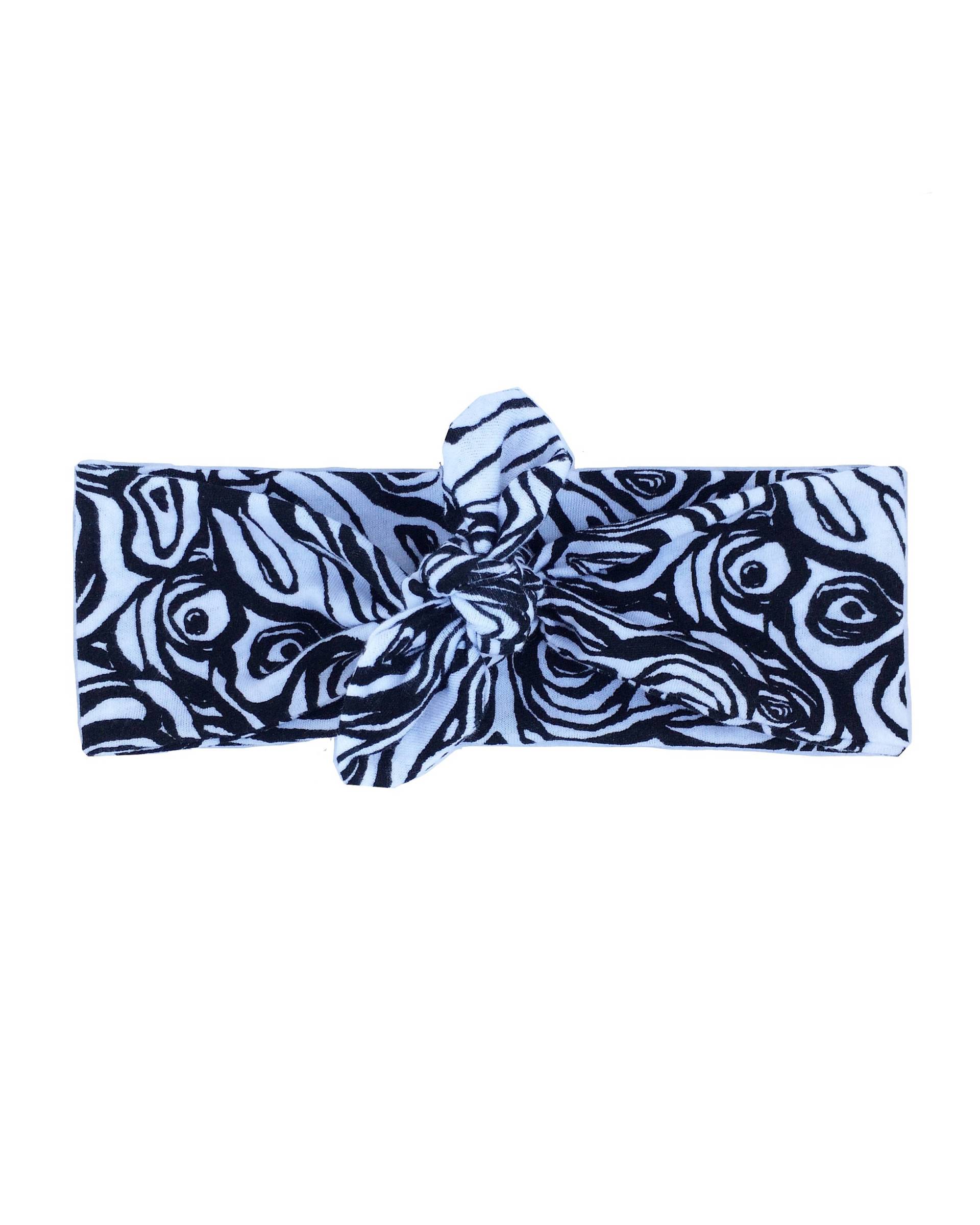 Abstrakte Druck Haarknoten Stirnband || Black & White Stirnband, Strick Krawatte Retro Vintage Wickeln - One Size Fits All von becrushbows