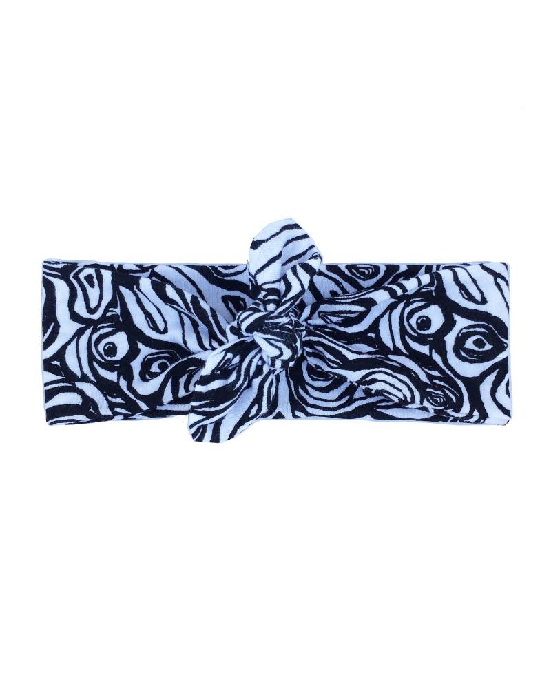 Abstrakte Druck Haarknoten Stirnband || Black & White Stirnband, Strick Krawatte Retro Vintage Wickeln - One Size Fits All von becrushbows