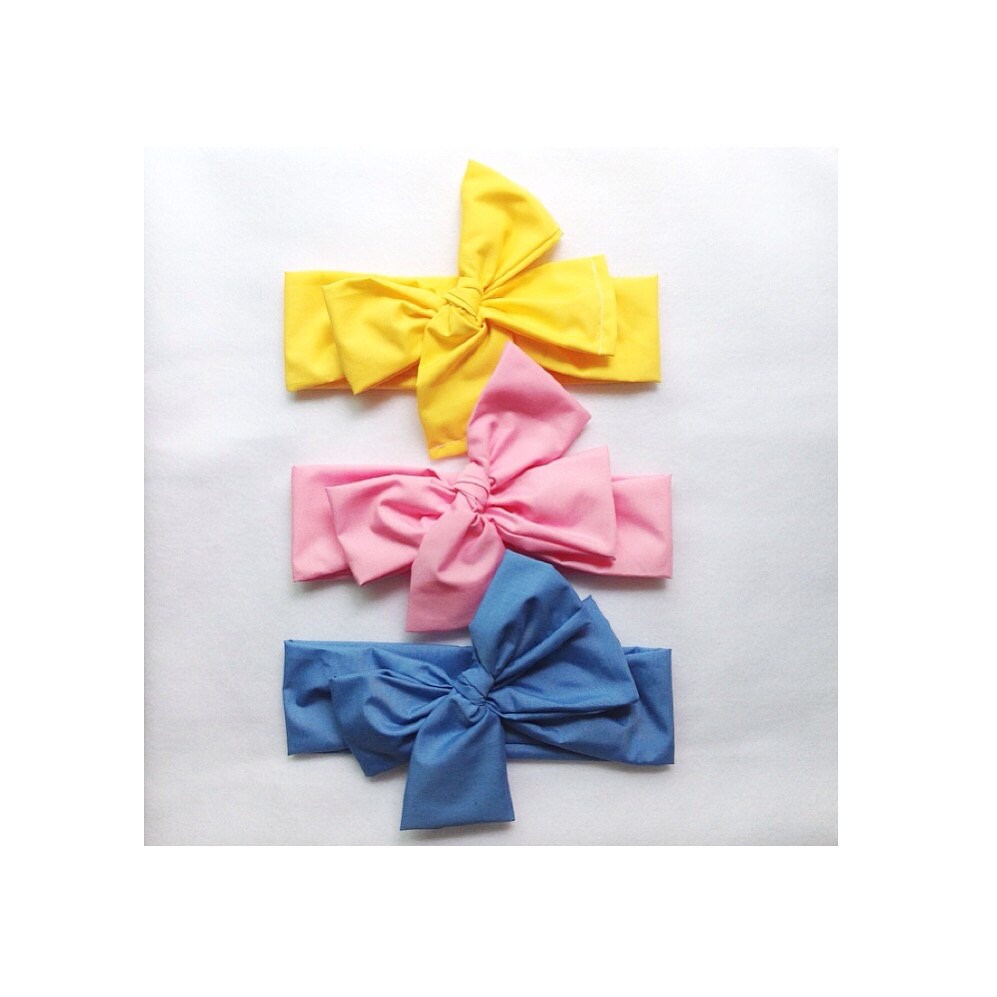 Blauer Kopf Wickeln/Vintage Retro Soft Stirnbänder Head Wrap Headwrap Top Knot von becrushbows