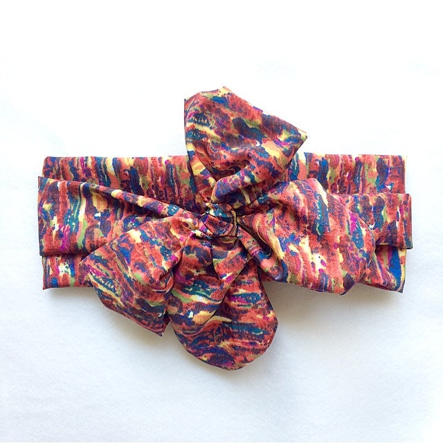 Bunten Weichen Kopf Wickeln/Retro Soft Stirnbänder Head Wrap Headwrap Top Knot von becrushbows