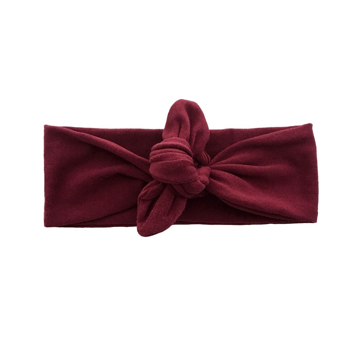 Burgund Stirnband | Solide Top Knoten Kopf Wickeln Jersey Stricken Krawatte - Eine Größe Passt Am Meisten von becrushbows