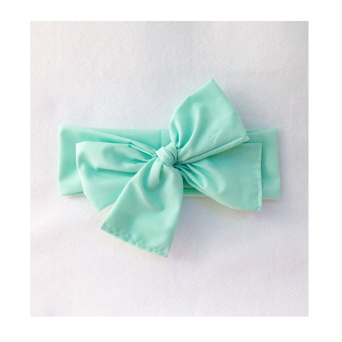 Mint, Kopf Wickeln/Retro Soft //Headbands Stirnband Kopftuch Top Knoten Krawattenknoten Turban von becrushbows