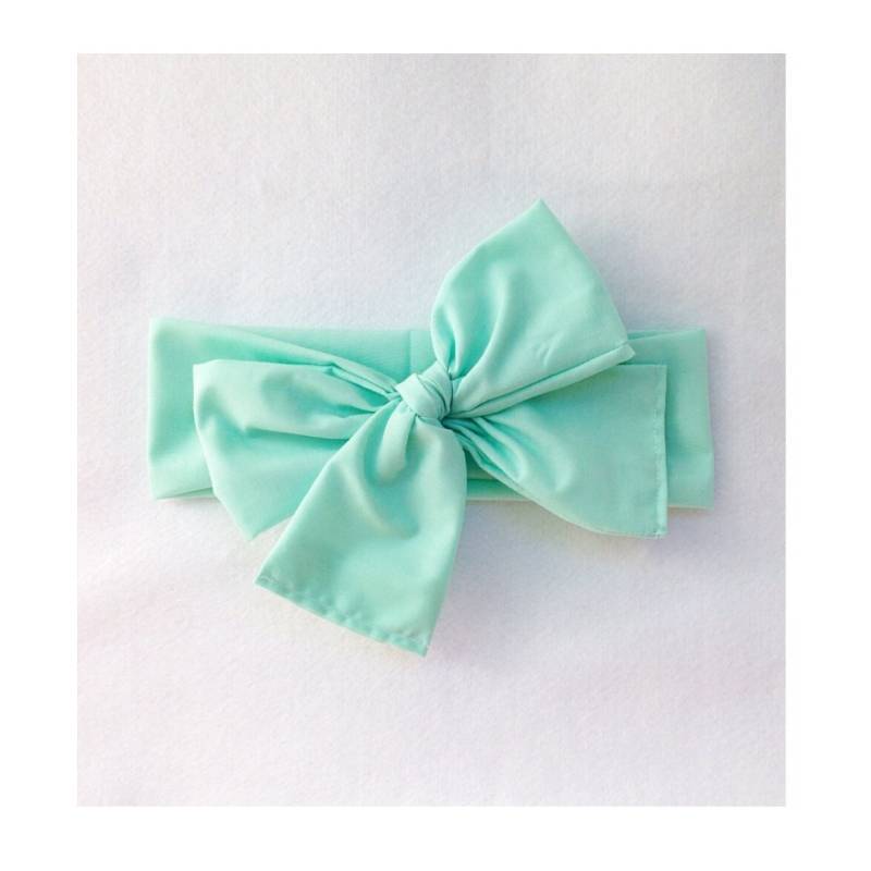 Mint, Kopf Wickeln/Retro Soft //Headbands Stirnband Kopftuch Top Knoten Krawattenknoten Turban von becrushbows