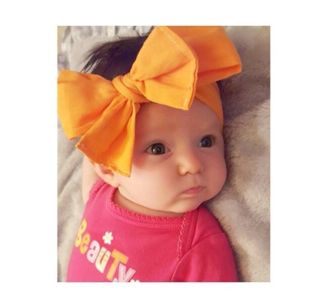 Solid Orange Kopf Wickeln/Retro Soft Stirnbänder Head Wrap Headwrap Top Knot von becrushbows