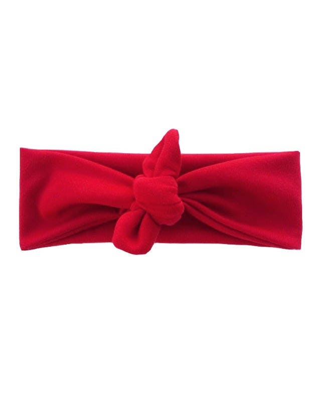Solid Red Top Knoten Stirnband Kopf Wickeln Jersey in Tie-Stirnband - Einheitsgröße von becrushbows