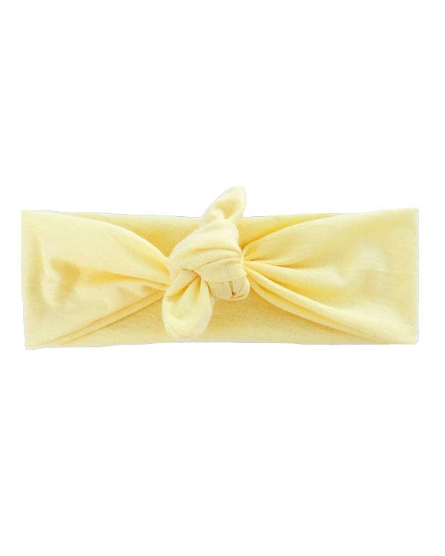 Solide Gelbe Knoten Stirnband Kopf Wickeln Jersey Knit Tie - Eine Größe Passt Am Besten von becrushbows