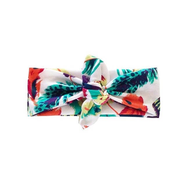 Vogel Feder Jersey Knit Krawatte Stirnband Stetch Retro Stirnband, Haarknoten, Head Wrap - Eine Größe Passt Am Besten von becrushbows