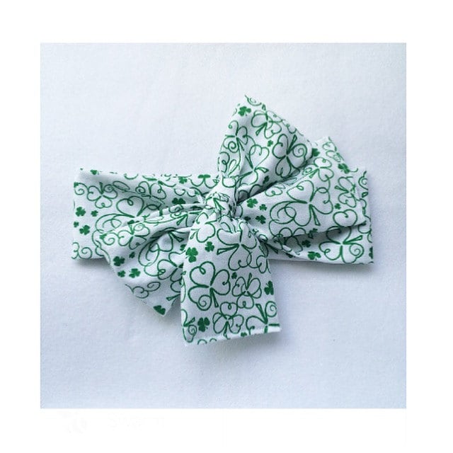 st Patrick's Day Kopf Wickeln/Grün Klee Drei Kleeblatt Retro Head Wrap Headwrap Top Knot Vintage Krawatte Knoten von becrushbows