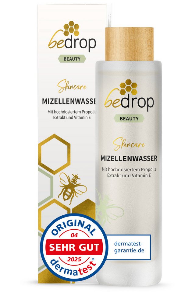 bedrop Gesichtswasser MIZELLENWASSER / TONIKUM mit hochdosiertem Propolis Extrakt, Verfeinern des Hautbildes von bedrop