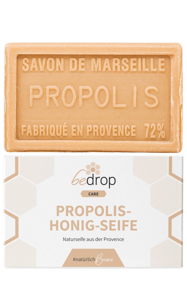 bedrop Handseife Propolis-Honig-Seife natürliche Handseife/Körperseife aus der Provence, für eine natürliche, feuchtigkeitsspendende Reinigung von bedrop