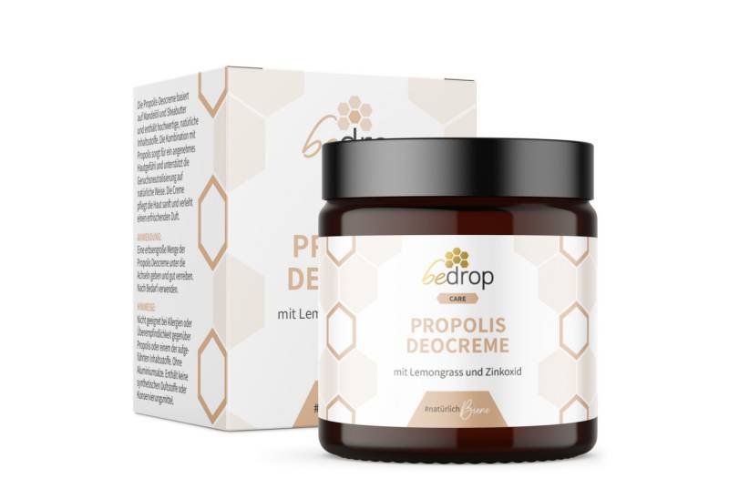 bedrop Hautcreme Propolis Deocreme / Festes Deo mit Lemongrass, für eine natürliche und duftende Achselpflege von bedrop