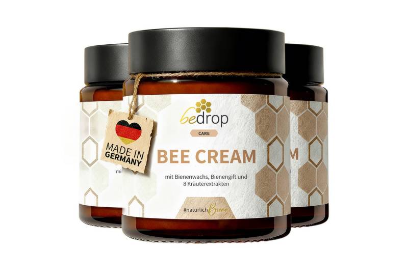 bedrop Körpercreme Bee Cream Bienengiftsalbe hochdosiert mit 8 Kräuterextrakten - Alternative zu Arnika Salbe I Pferdesalbe I Wärmecreme, Schmerzsalbe für Gelenke I Cellulite Creme I Schmerzen Salbe von bedrop