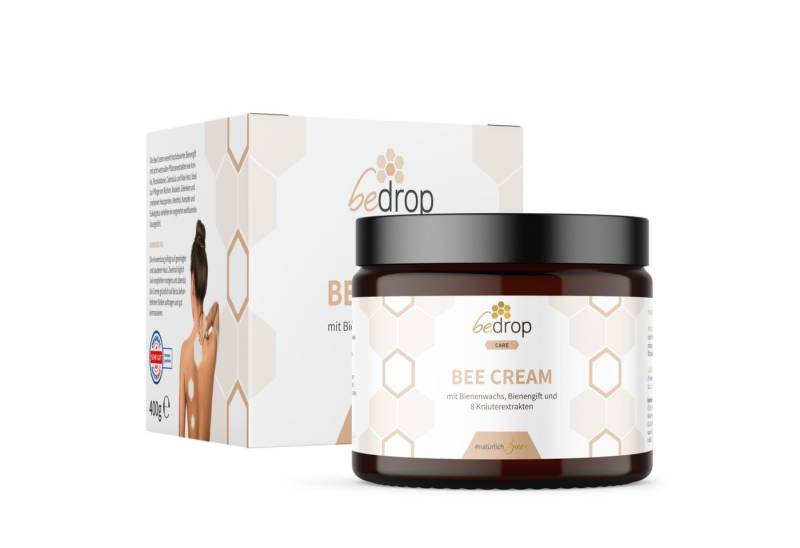 bedrop Körpercreme Bee Cream Bienengiftsalbe hochdosiert mit 8 Kräuterextrakten - Alternative zu Arnika Salbe I Pferdesalbe I Wärmecreme, Schmerzsalbe für Gelenke I Cellulite Creme I Schmerzen Salbe von bedrop