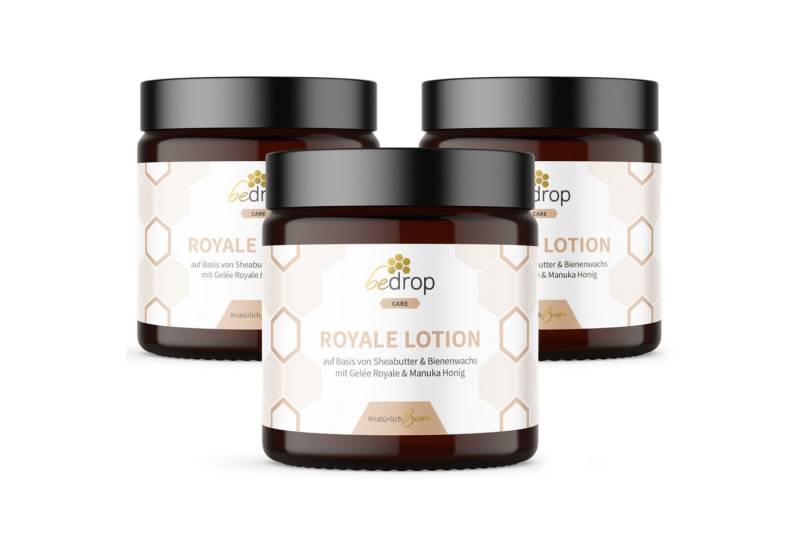 bedrop Körpercreme Royale Lotion mit Gelée Royale, Sheabutter und Manuka Honig, für eine natürliche, feuchtigkeitsspendende Pflege von bedrop