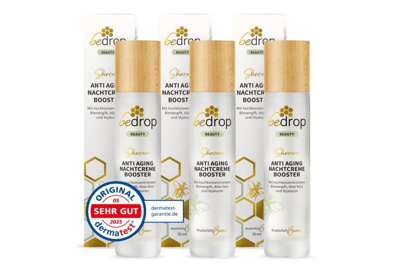 bedrop Nachtcreme ANTI AGING NACHTCREME BOOSTER regenerierende Nachtcreme mit Bienengift Einzelpackung von bedrop
