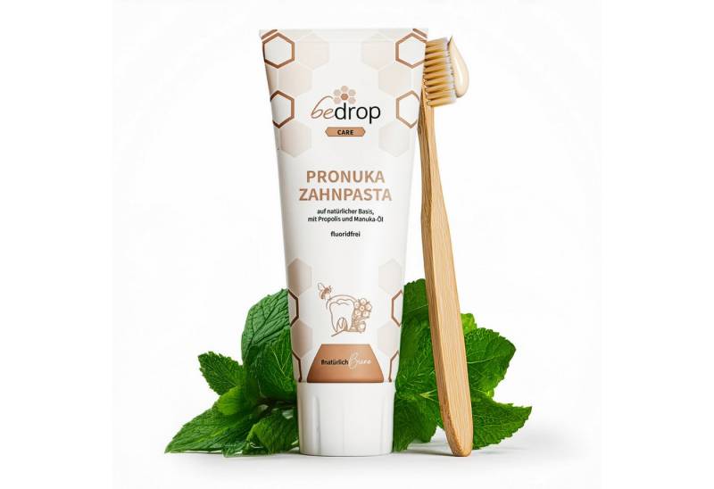 bedrop Zahnpasta Pronuka mit Propolis & Manuka-Öl, fluoridfrei & ohne Titandioxid, (Zahnpasta ohne Fluorid I Fluoridfrei I Zahnpasta weiße Zähne I Zahncreme) sanfte Zahnpflege und frischen Atem – ganz ohne Fluorid bedrop Zahnpasta Pronuka mit Propolis & Manuka-Öl, fluoridfrei & ohne Titandioxid, (Zahnpasta ohne Fluorid I Fluoridfrei I Zahnpasta weiße Zähne I Zahncreme) sanfte Zahnpflege und frischen Atem – ganz ohne Fluorid von bedrop