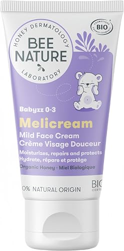 Bee Nature - Baby Gesichtscreme - Bio-Honig - Lindert Hautausschläge, Ekzeme - Spendet Feuchtigkeit und Repariert - 100% Natürlich - Geeignet für Neugeborene mit Trockener, Empfindlicher Haut - 50ml von bee nature