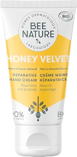 Bee Nature - Reparierende Handcreme - Bio-Honig - Feuchtigkeitsspendend und Reparierend - Nicht Fettend - Trockene und Empfindliche Haut - 100% Natürlich - 50ml von bee nature