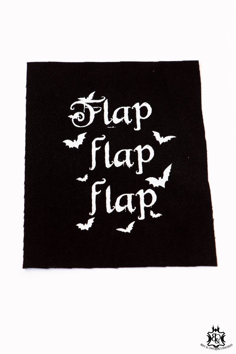 Gothic Patch Aufnäher Kleiner 10x13cm - Motiv Fledermaus Flap von beetandowl
