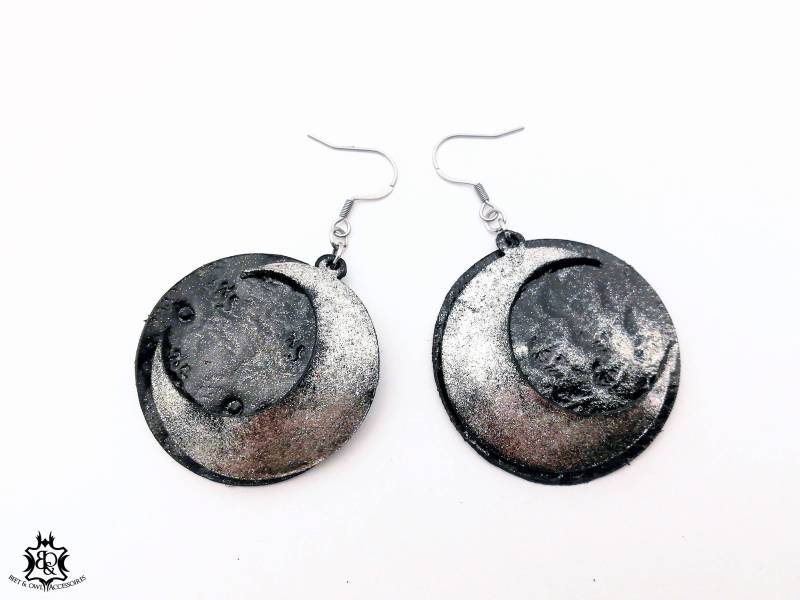 Ohrringe - Mond & Halbmond von beetandowl