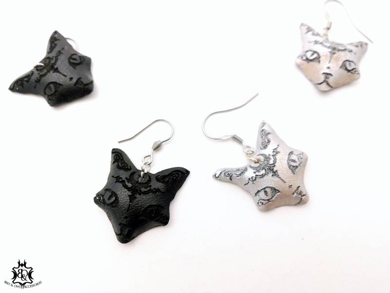 Ohrringe - Sphynx Katzenkopf von beetandowl