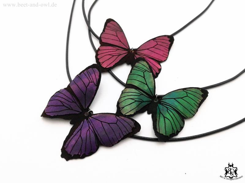 Schmetterling - Anhänger | Inkl. Stoffband Und Samtbeutel von beetandowl