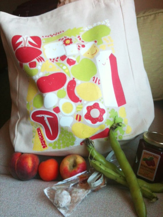 Happy Groceries Wiederverwendbare Tote Happy Groceries Wiederverwendbare Tote von beethings