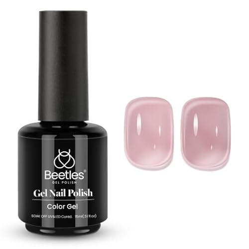 Beetles Gel Nagellack Gelee Rosa - 15ml UV Jelly Gel Polish Moderne Anmut Transparent Nagelgel Nagelkunst Geschenk für Frauen Mädchen nfänger Nail Art Maniküre DIY von beetles Gel Polish