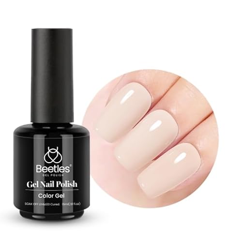 beetles Gel Polish 15mL Sandy Nude Pink Gel Nagellack Beige Pink White Gel Manicure Diy Nail Art Soak Off UV LED Lamp Manicure Salon 1 Pcs von beetles Gel Polish