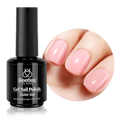 Beetles Neutral Gel Nail Polish 15ml Nude Color Natural Gel Polish Soft Pink Translucent Soak Off U V LED Nail Lamp Gel Polish Nail Art Gel 0.5Oz von beetles Gel Polish