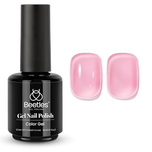 Beetles UV Jelly Gel Nagellack Rosa - 15 ml Erste Liebe Neutral Gel Polish Nackt Durchscheinend Gellack für Frauen Mädchen nfänger Nail Art Maniküre DIY von beetles Gel Polish