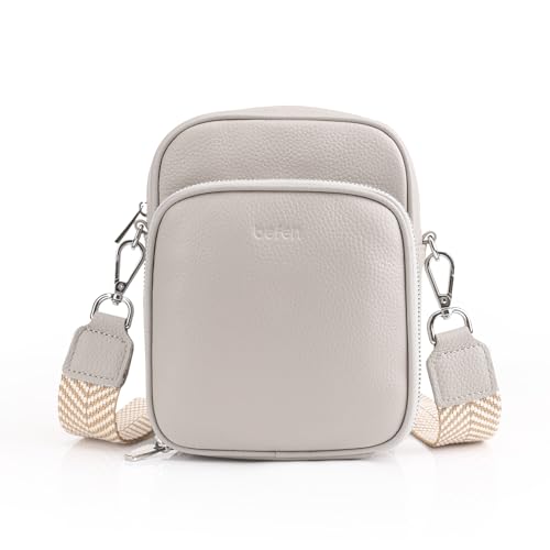 befen Echtleder Handytasche zum Umhängen, RFID-Blockierung Handy Umhängetasche Damen Leder, Handytasche mit Geldbörse zum Umhängen, Crossbody Bag mit Verstellbar Schultergurt von befen