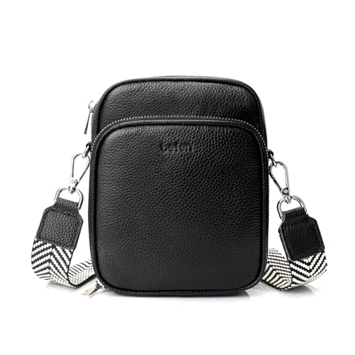 befen Echtleder Handytasche zum Umhängen, RFID-Blockierung Handy Umhängetasche Damen Leder, Handytasche mit Geldbörse zum Umhängen, Crossbody Bag mit Verstellbar Schultergurt von befen