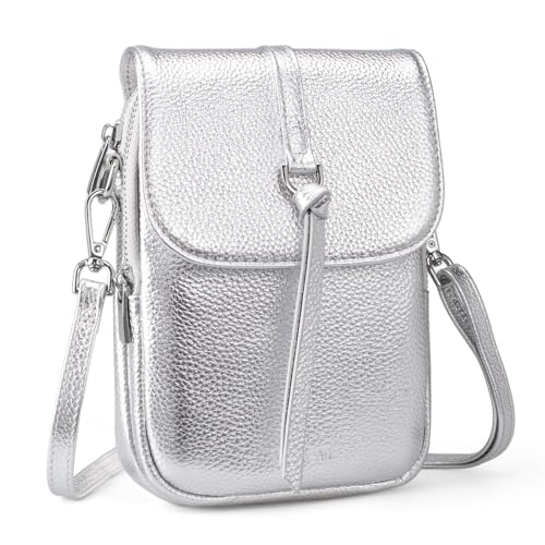 befen Echtleder Handytasche zum Umhängen Damen, RFID-Blockierung Handy Umhängetasche Damen Klein Handtasche Leder, Handytasche mit Geldbörse zum Umhängen, Crossbody Bag mit Verstellbar Schultergurt von befen