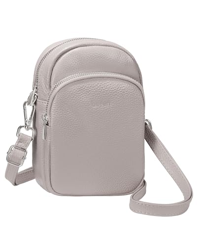 befen Echtleder Handytasche zum Umhängen Damen RFID-Blockierung Handy Umhängetasche Leder Handytasche mit Geldbörse zum Umhängen, Crossbody Bag mit Verstellbar Schultergurt von befen