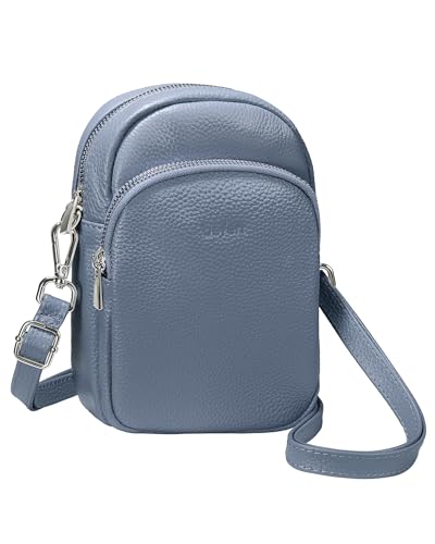 befen Echtleder Handytasche zum Umhängen Damen RFID-Blockierung Handy Umhängetasche Leder Handytasche mit Geldbörse zum Umhängen, Crossbody Bag mit Verstellbar Schultergurt von befen